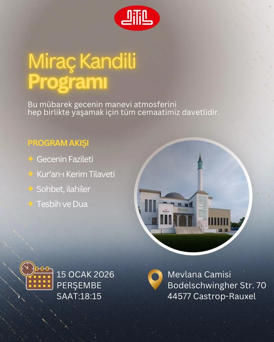 MİRAÇ KANDİLİ PROGRAMI