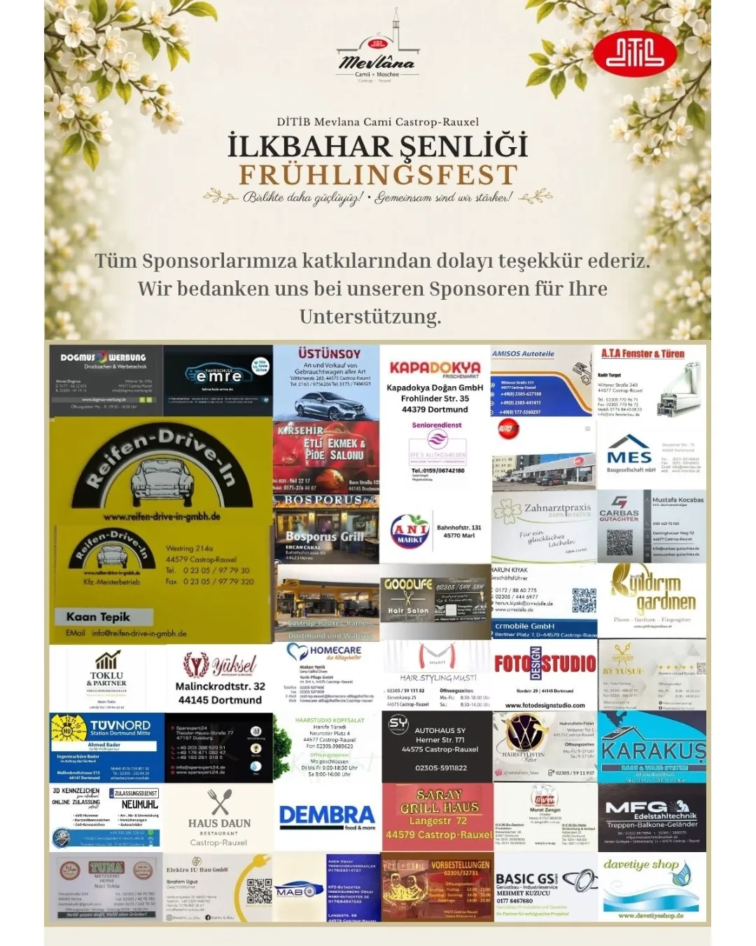 SPONSORLARIMIZA TEŞEKKÜR